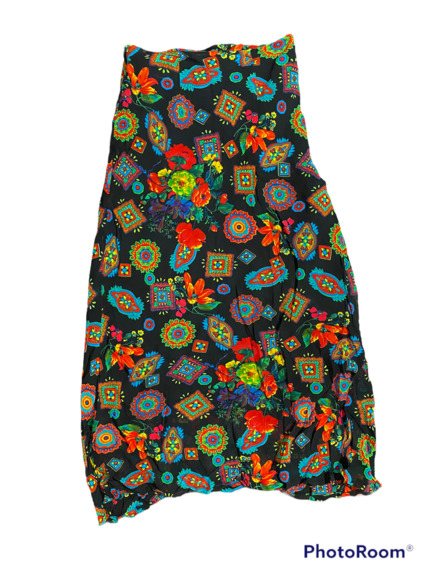 Vintage Lady Fashion 90’s Skirt Straight Size 2 Size 4 Black Floral - Picture 2 of 6